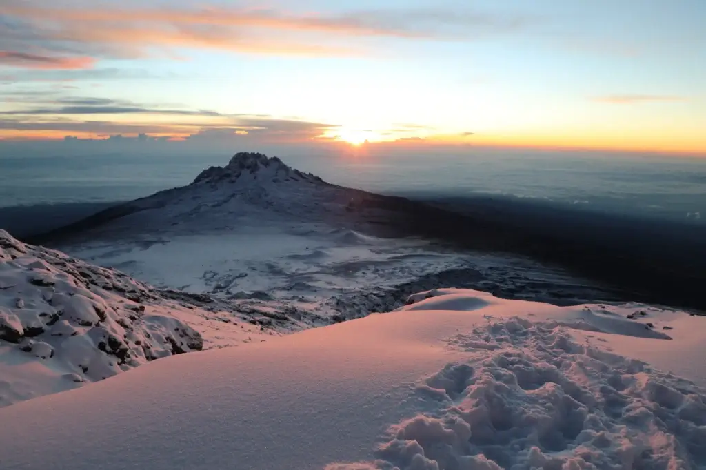 Clear view of Mawenzi Peak from the Marangu Route near Horombo Camp