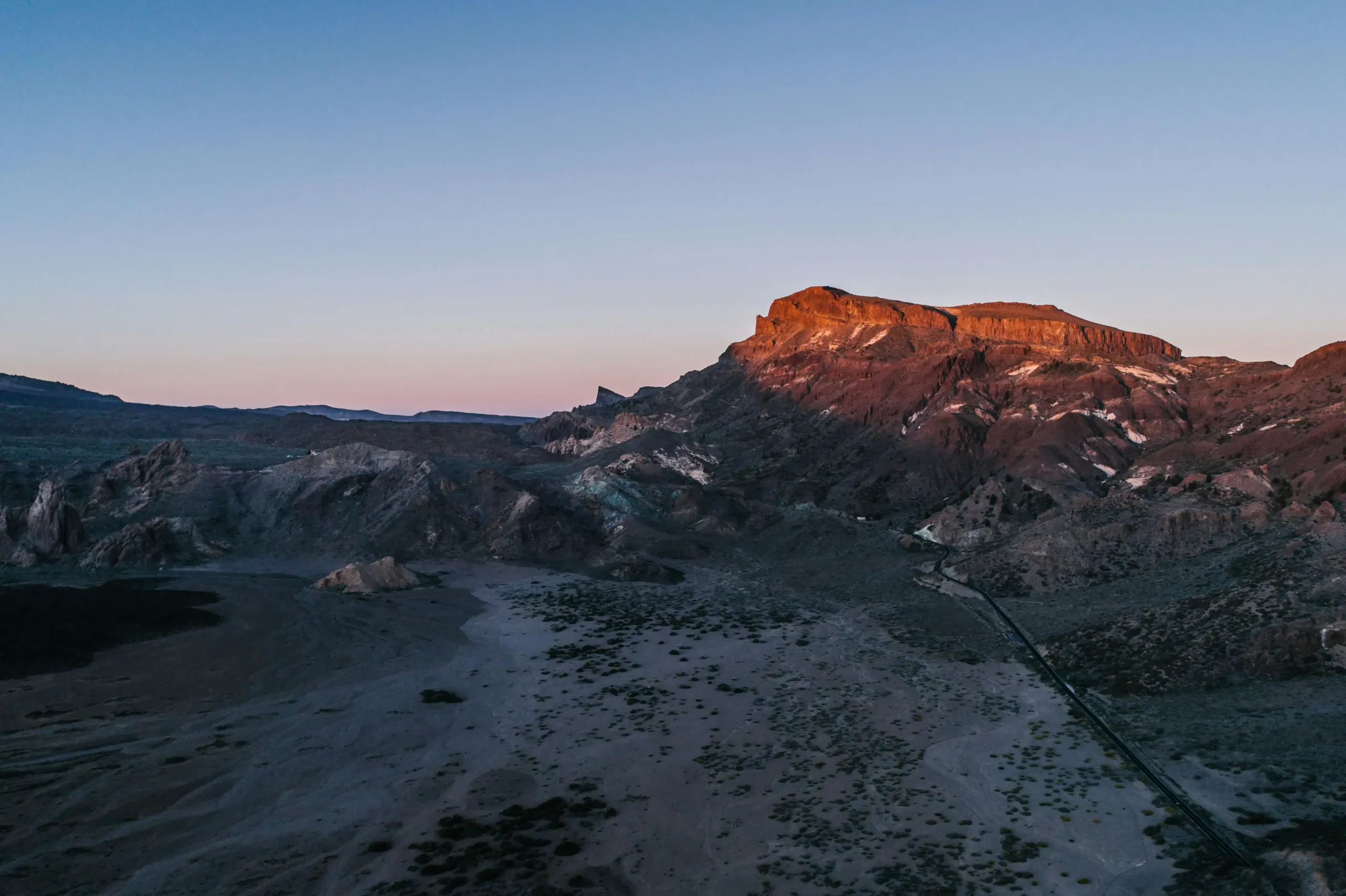 Evening light at Barranco Camp after descent from Lava Tower