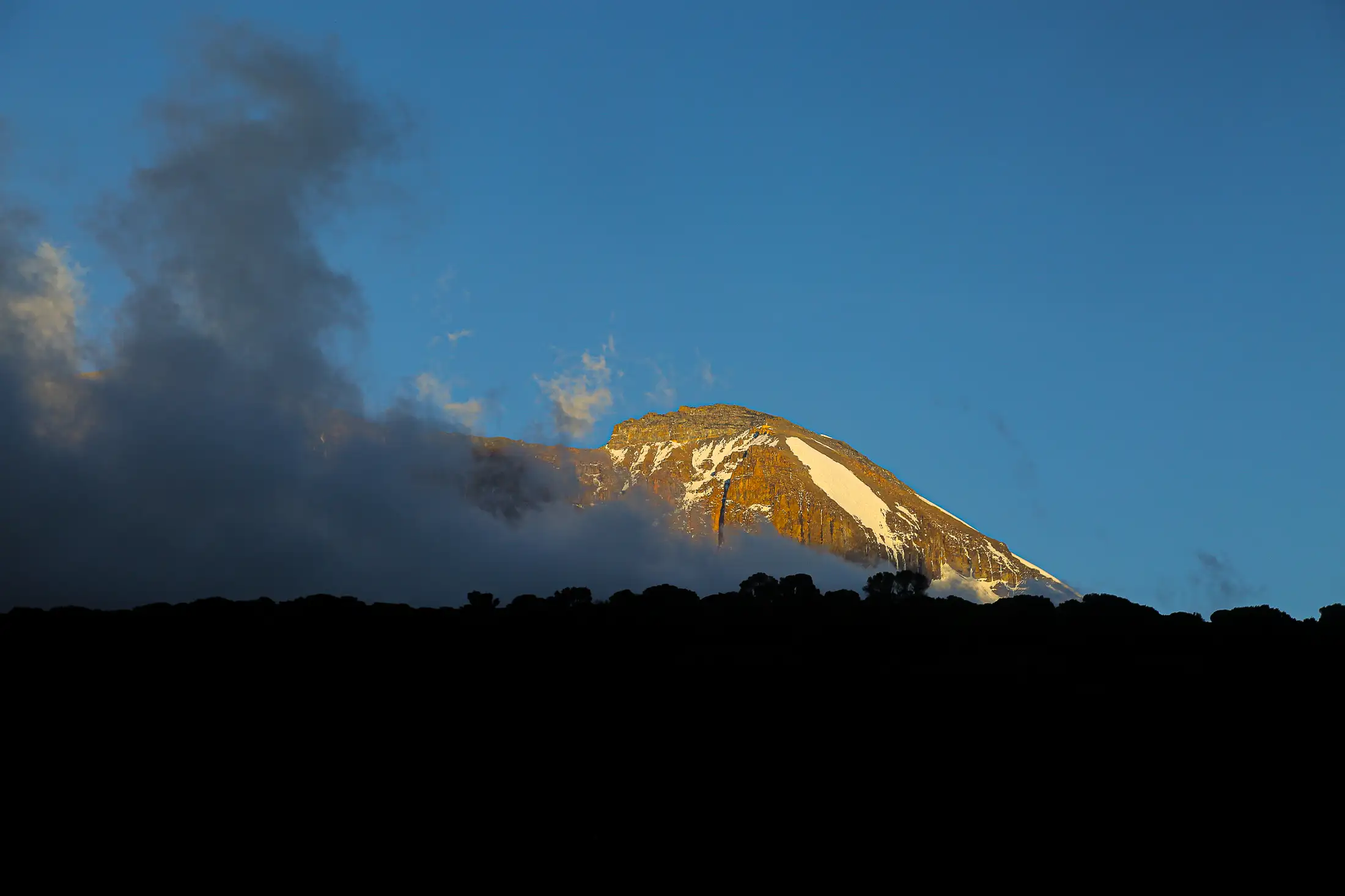 Sunset at Shira 2 Camp during Kilimanjaro climb