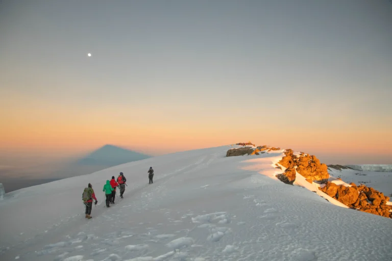 Kilimanjaro Packing List 2026: Complete Gear Guide 2 Snow and ice covered arctic zone at Kilimanjaro summit with glaciers and Uhuru Peak above 5000 meters