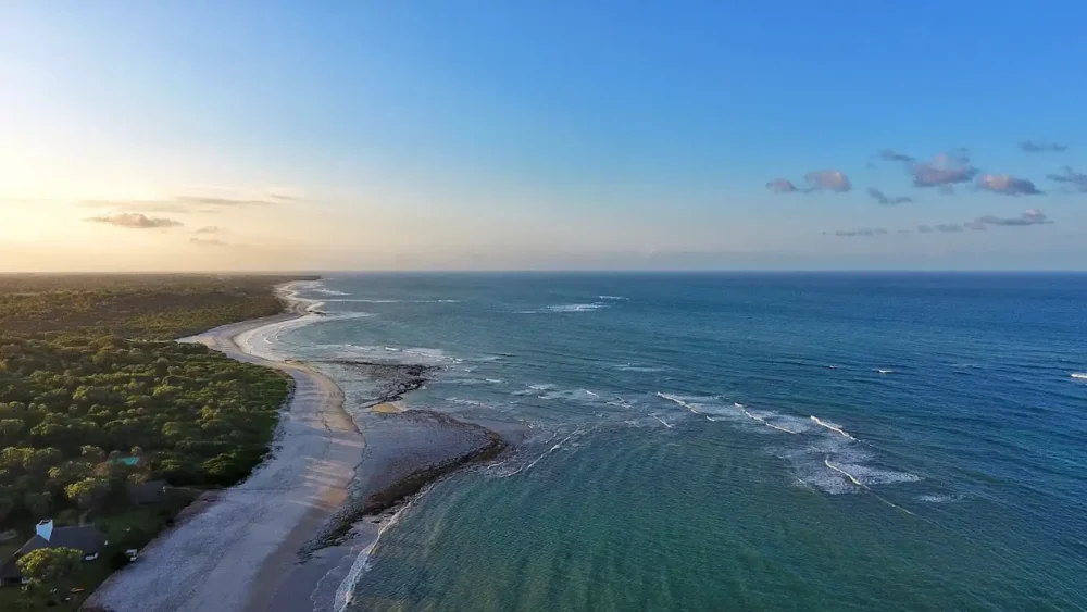 ras kutani aerial view beach lodge tanzania